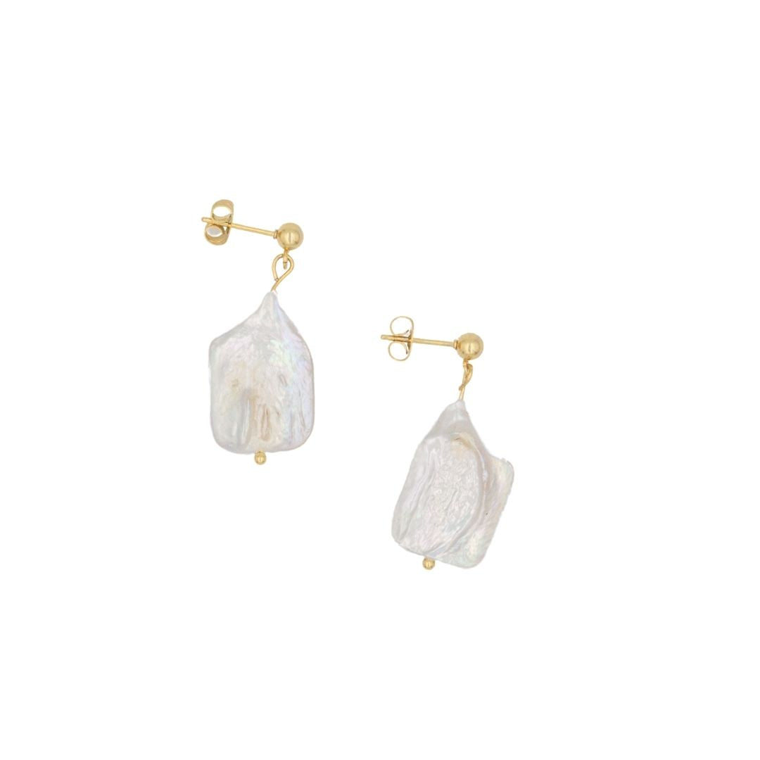 organic pearl stud earrings