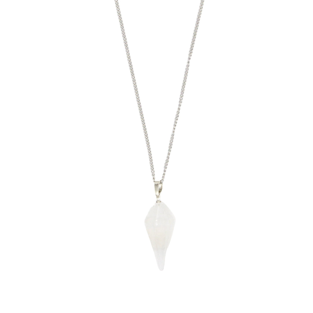 Spiritual Growth Necklace - Clear Quartz Crystal + Stainless Steel - Epico Designs 