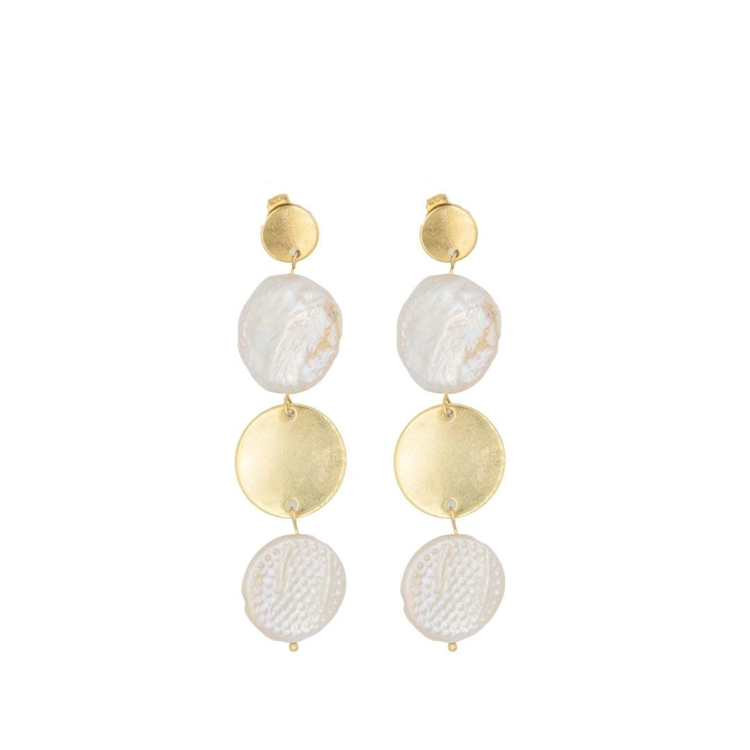 Gabrielle Pearl Dangle Earrings - Epico Designs 