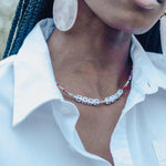 Loving Vibes Earrings - Rose Quartz + Stainless Steel - Epico Designs 