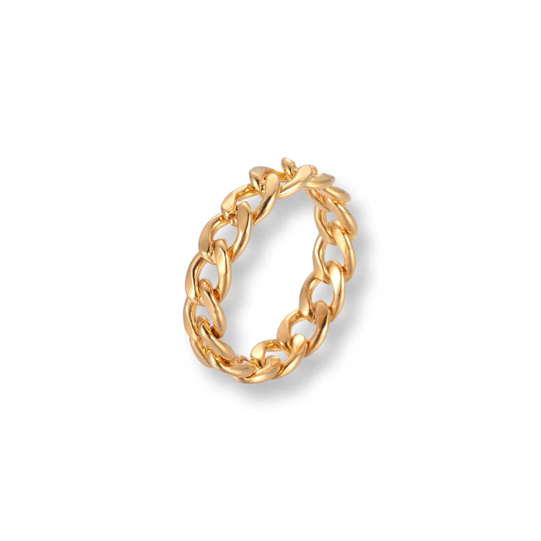 Golden Curb Chain Ring - Epico Designs 