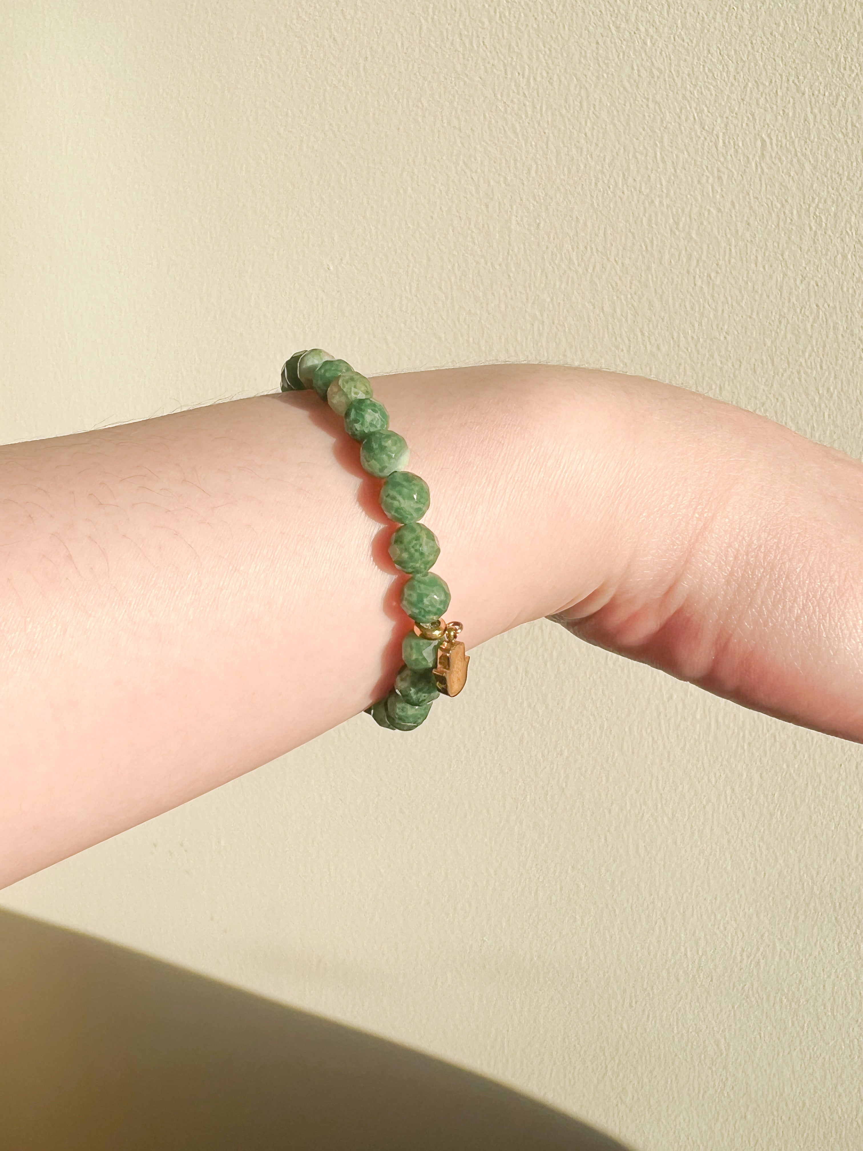 Loving Hamsa Hand Bracelet - Emerald Stone - Epico Designs 
