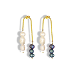 Pearl Chandelier Earrings - Freshwater Pearls + Stainless Steel - Epico Designs 
