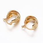 Twisted Triple Hoop Earrings - Stainless Steel - Epico Designs 
