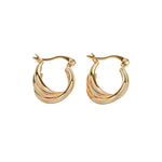 Twisted Triple Hoop Earrings - Stainless Steel - Epico Designs 