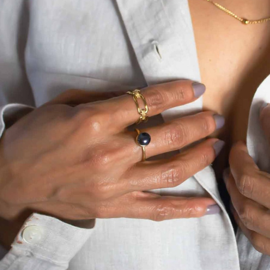 Pearl Shell Cuff Ring - Epico Designs 